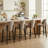 26.8" H Faux Linen Upholstered Counter Bar Stools (Set of 4)-1414899836-1414899826