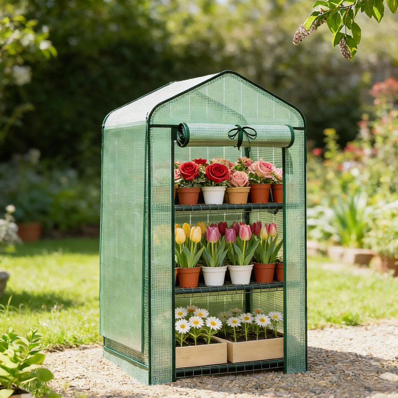 Small Greenhouse, Convenient Mini Greenhouse, Green