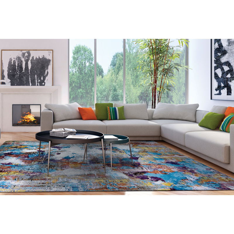 Atanase Abstract Indoor Rug, Rectangle 5'3" x 7'6"