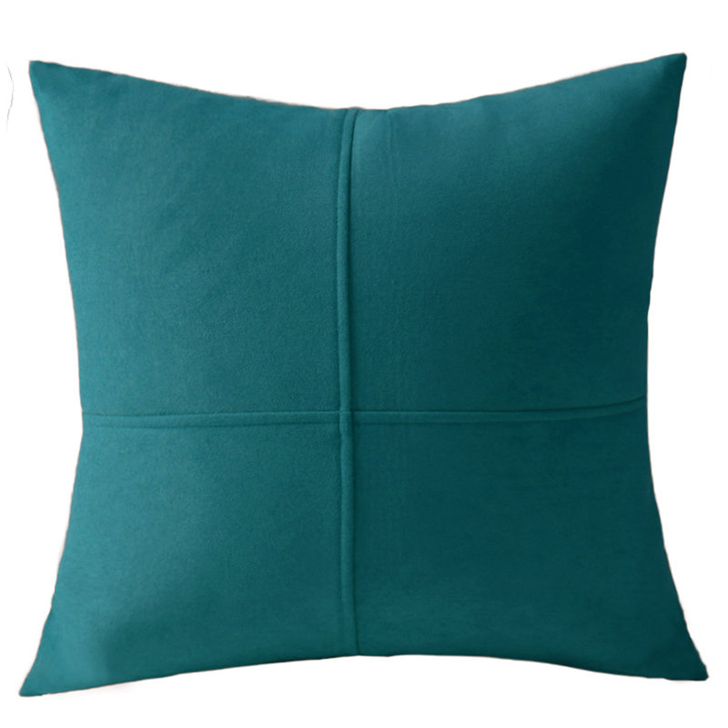 (Covers Only) Set of 2 Two Sizes Equal Quadrants Throw Pillow Covers, 20"H x 20"W, Teal
