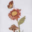  Ensemble de 4 serviettes de jardin à motif floral pastel