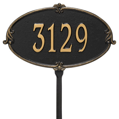 Monte Carlo Personalized Standard 1-Line Lawn Address Sign