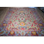 Hand-Knotted Light Green Wool Traditional Floral Oushak Area Rug