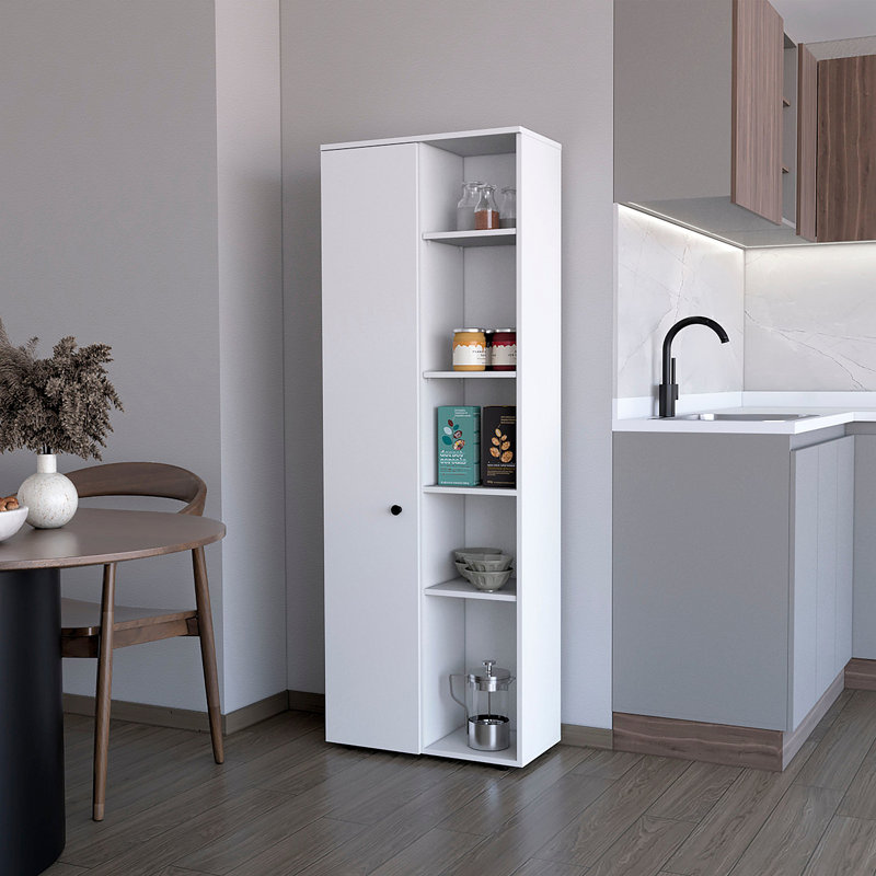 Garde-manger à 1 porte blanc, Blanc