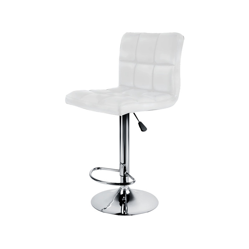 Tabouret tournant à hauteur réglable Esmai, Blanc