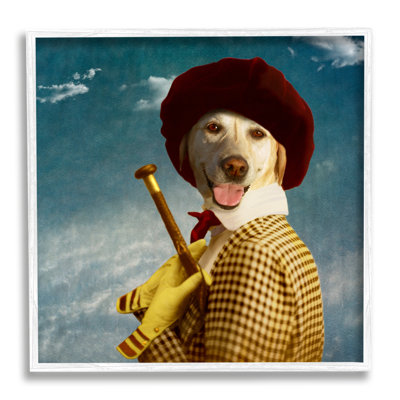 " Lab Dog Dressed Classic Style Clothing Patterned Coat " by Martine Roch