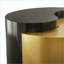 Noir et noir Table basse Gold Ying Yang avec cadre en fer - point focal Durable Modern Living