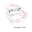 Repose-pieds de rangement rectangulaire avec plateau à plateau relevable en tissu de polyester l 42 po Bretton