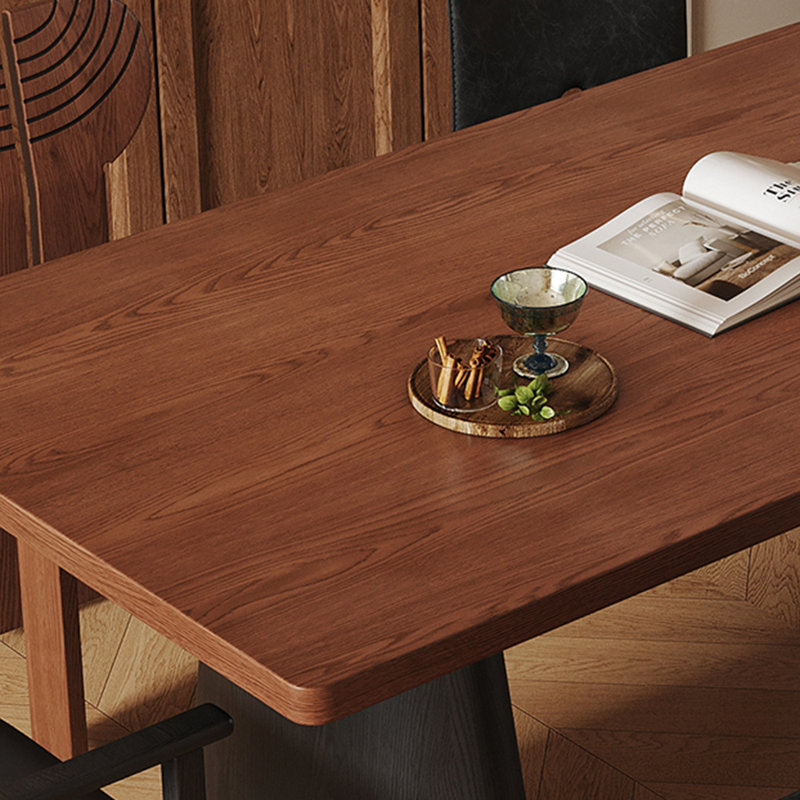 Ensemble de table de salle à manger en bois massif de style médiéval, H 29,5 po x L 70,8 po x l 35,4 po