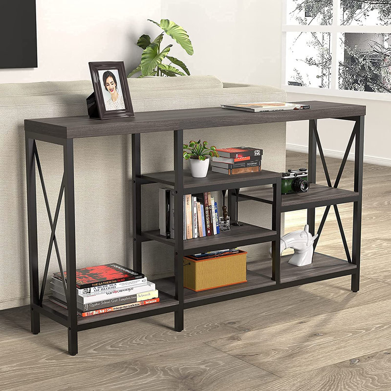 Console de 55,1 po, Gris, Noir