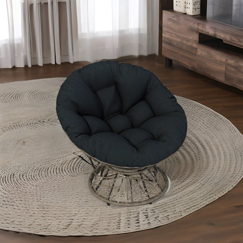 Fauteuil Papasan 40 ", Noir, noir, noir, noir