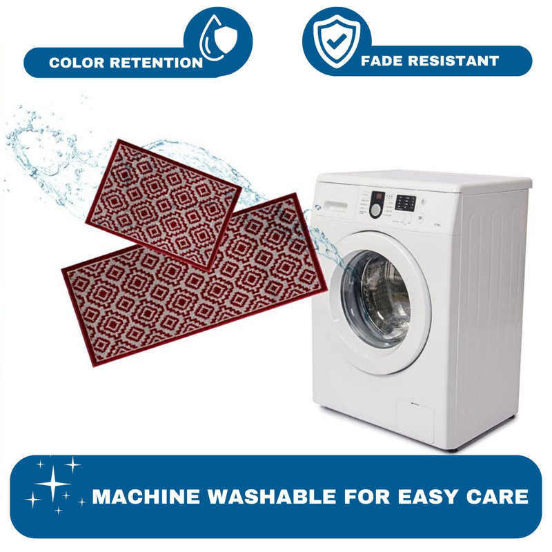 Tapis pour salle de bain Malessa, L 48 po x l 20 po / L 30 po x l 20 po
