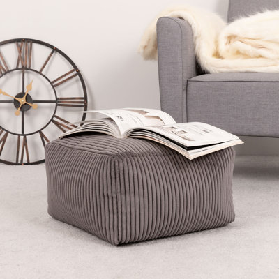icon Amara Beanbag Footstool Corduroy Navy Blue