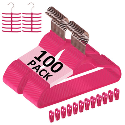 Mackaylee Non-Slip Velvet Hangers with Swivel Hook