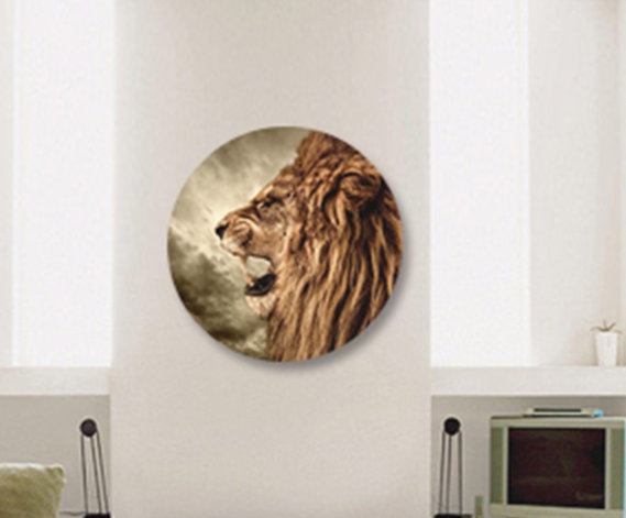 Epic Lion Profile Print, 46" H x 46" W x 1.5" D