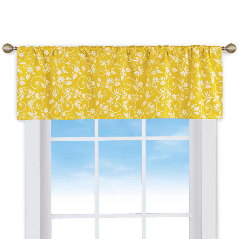 Rideau simple en microfibre Dinara, Jaune
