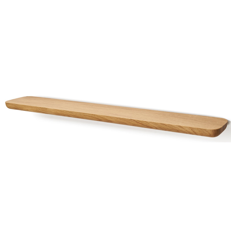 Oak Solid Wood Floating Shelf, 2.8cm H x 105cm W x 11cm D