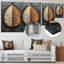 «Modern Leaves Dark Symetry Of Winter I - Leaves», décoration murale en métal-2128356952