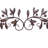 Metal Long Horizontal Vine Leaf Red Wall Decor with Green Accents-991792439