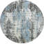 Abstract Area Rug in Gray/Light Blue/Ivory