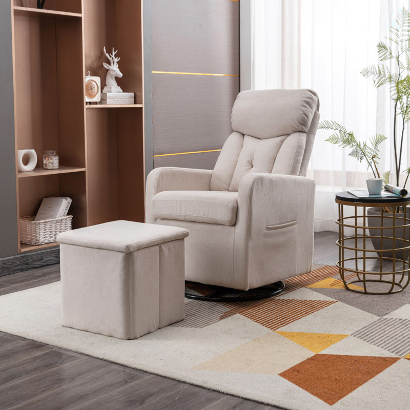 Fauteuil inclinable de cinéma maison avec repose-pieds Bexhet, Blanc