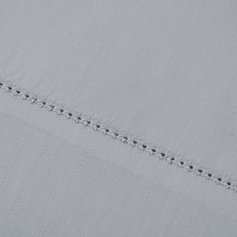 Gray Queen Egyptian Cotton Deep Pocket Sheet Set with Hemstitch