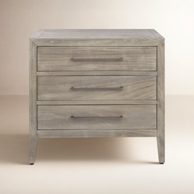 Pama 3-Drawer Mahogany Nightstand