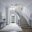 Lustre moderne à 6 lumières, hauteur réglable et plafond incliné compatible avec la salle à manger / salon-1556543525-1556543529