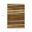 Tapis extérieur lavable rayé brun 3 pi x 5 pi cuivre et beige