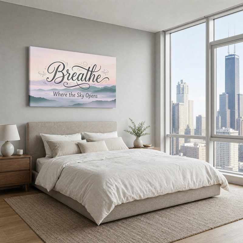 Art mural sur toile Breathe, L 32 po x H 16 po