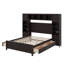 Lit double en bois avec tablette et armoire-869726733