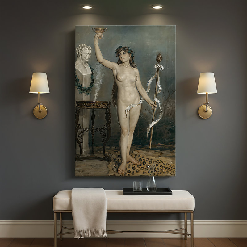 Bacchante - toile tendue par Joaquin Sorolla y Bastida, 40 po x 60 po