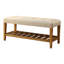 Banc de siège rembourré en chêne touffeté-839558916