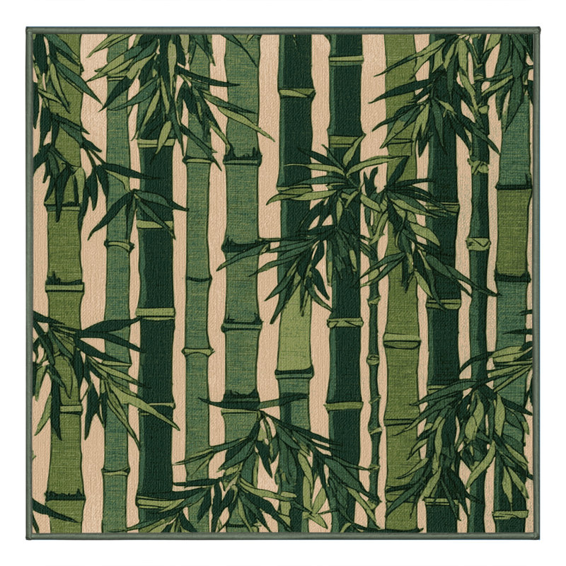  Tapis lavable hawaïen en bambou lavable, Carré 4 pi