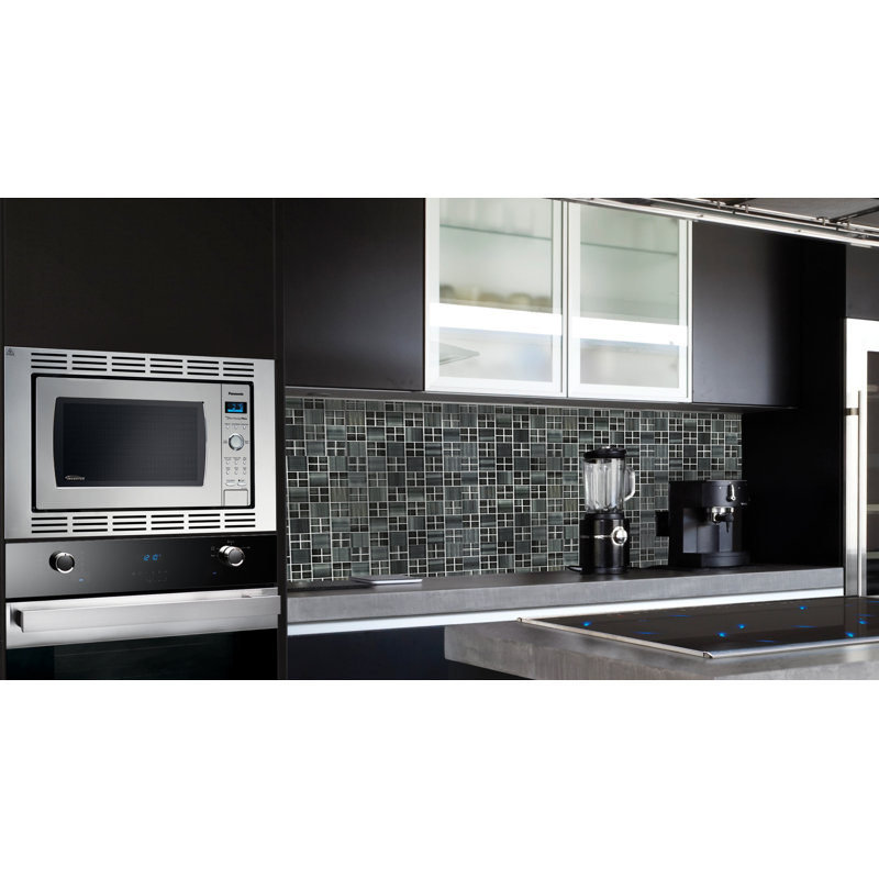 Handicraft 12 in. x 12 in. Stained Glass Multi Finish Versailles Mosaic Decorative Kitchen & Bathroom Wall Tile, Lagoon