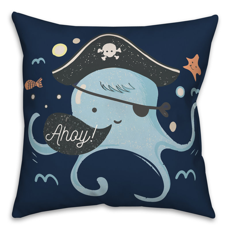 Coussin Ahop Octopus, 16 po x 1 po