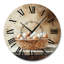 Nature morte : panier d'œufs frais - Horloge murale en métal de style champêtre-2025173146