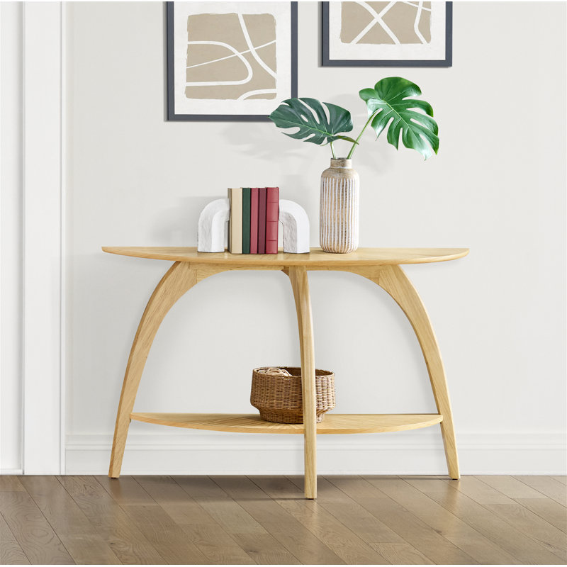 Console de canapé demi-lune Tommy, Bambou