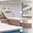Outdoor Wicker Chaise Lounge Set Patio Reclining Chaise With Side Table And Cushions-1119938767