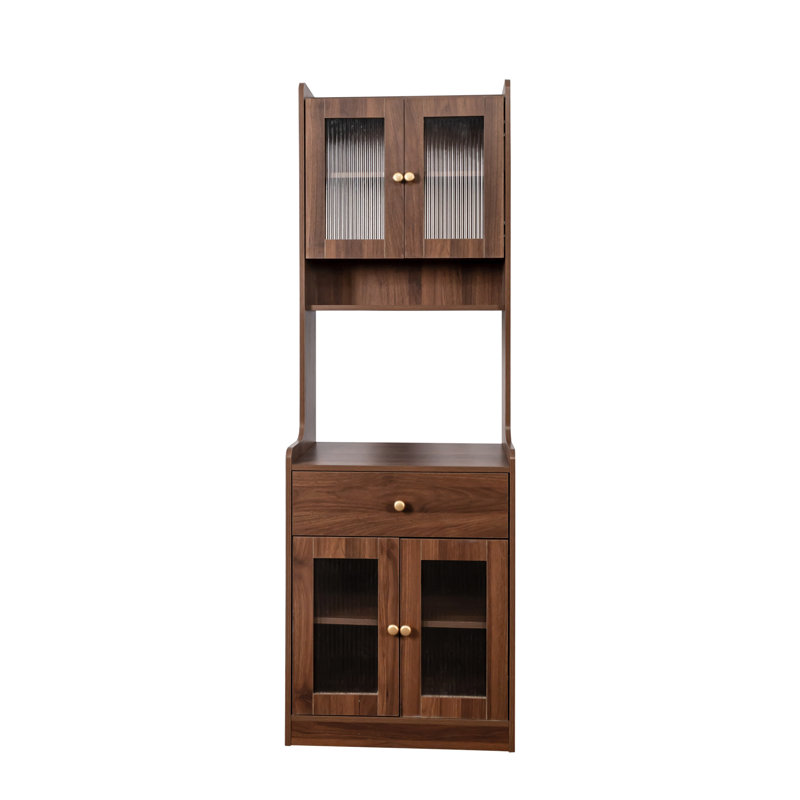 71'' H Kitchen Pantry With Microwave Shelf