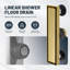 Bonde à grille linéaire or brossé 12 po FlowCore-126309785