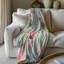 Pastel Rose Elegance - couverture en sherpa de qualité supérieure 1 pièce - reproduction d'art luxueuse-97548609