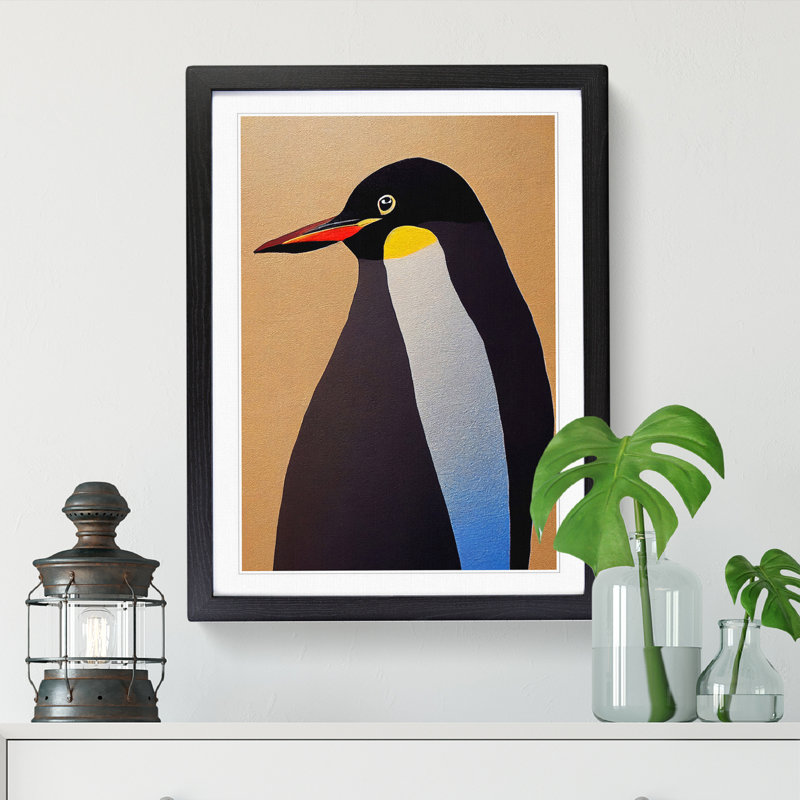 Penguin Contemporary Vol.2 - Single Picture Frame Print, Black, 64cm H x 46cm W x 2cm D