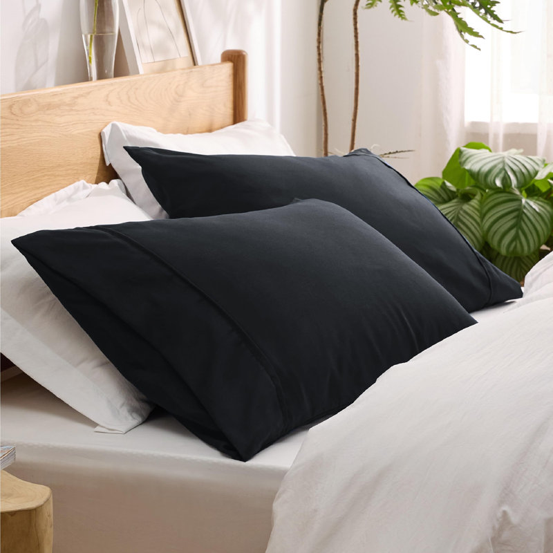 Taies décoratives bohème avec fermeture à enveloppe, Noir, Taies d'oreiller pour grand lit