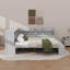 Lit de jour en bois avec armoires de rangement, étagère à chaussures et rangement sous le lit, lit d'angle avec port USB-1843036458