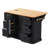 Large Kitchen Island With Internal Storage & 6 Drawers, Black 56 Inch Adjustable Shelves Charging Station