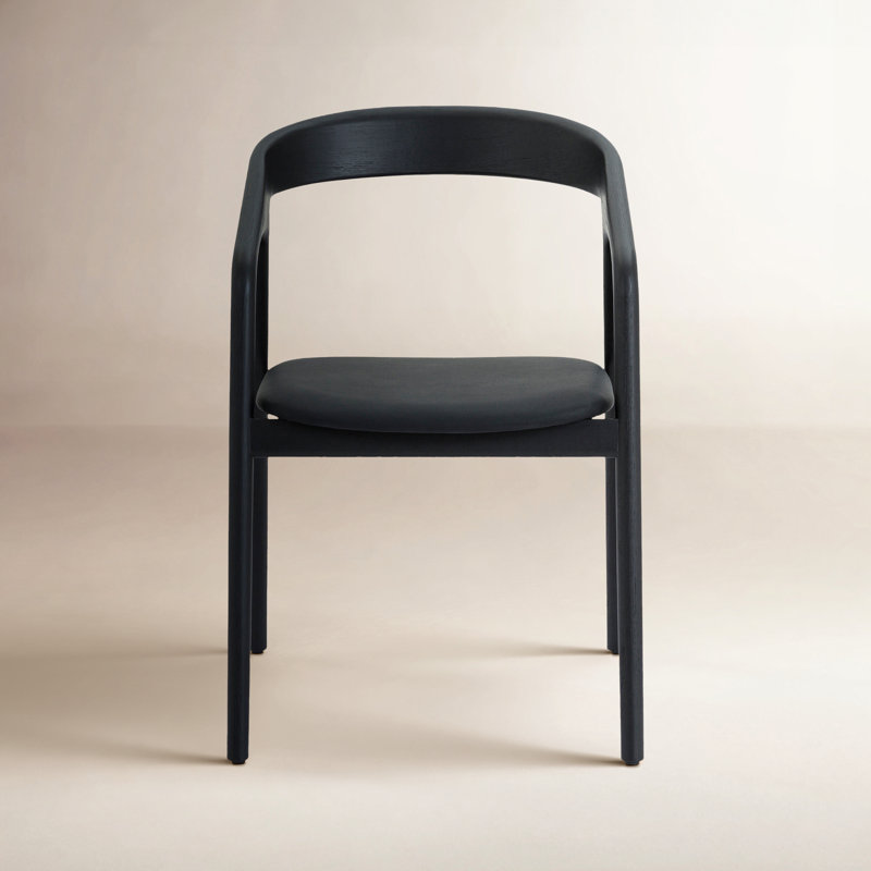 Brittant 18'' H Polyurethane Upholstered Oak Armchair