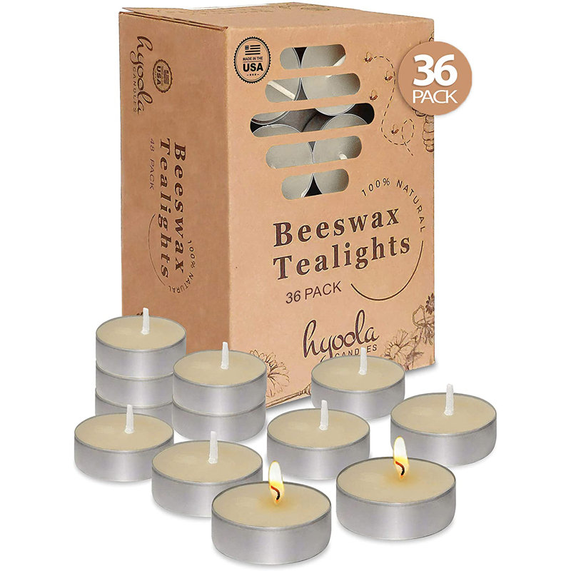 Harvest Scented Tealight Candle with Aluminum Holder, White