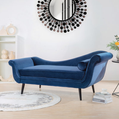 Chaise longue avec accoudoirs à volutes