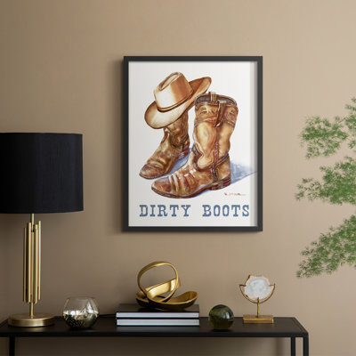 Dirty Boots Framed Print - Solid Wood